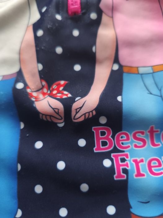 Dziewczęcy, jednoczęściowy kostium kąpielowy z długimi rękawami UV 60