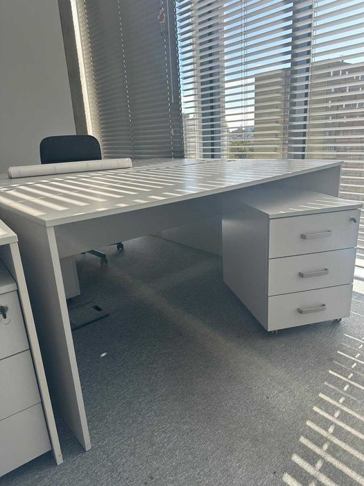 Biurko szare 160x80 biurka stół  stoły  do biur szkół domu
