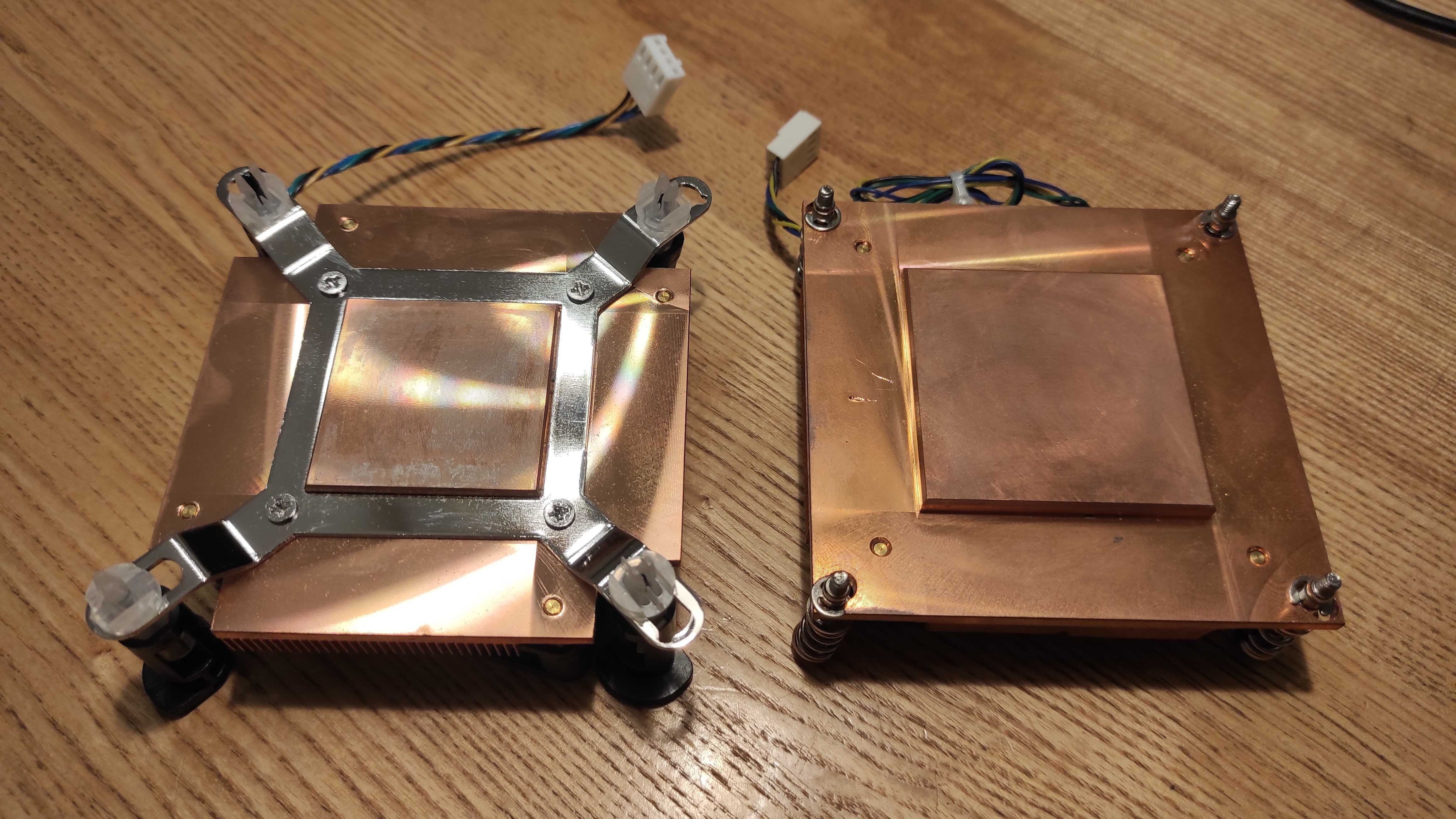 Медний ЦПУ кулер CPU cooler вентилятор Intel CoolJag 1U ШИМ 4-pin PWM