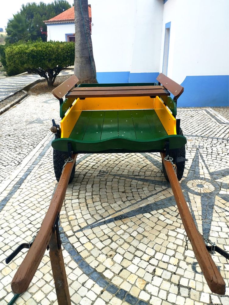 Carroça espetacular, restaurada com Arreios