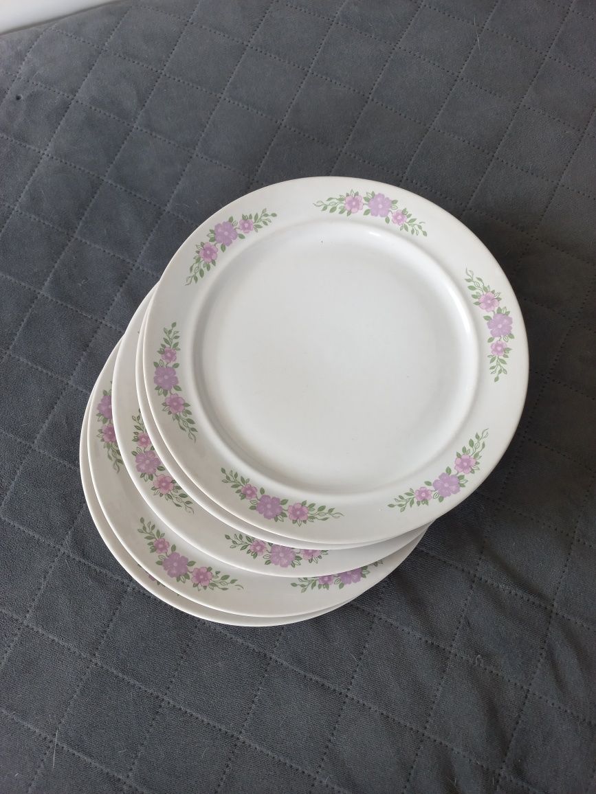 Serwis komplet obiadowy zestaw 12 talerzy porcelit pruszków prl