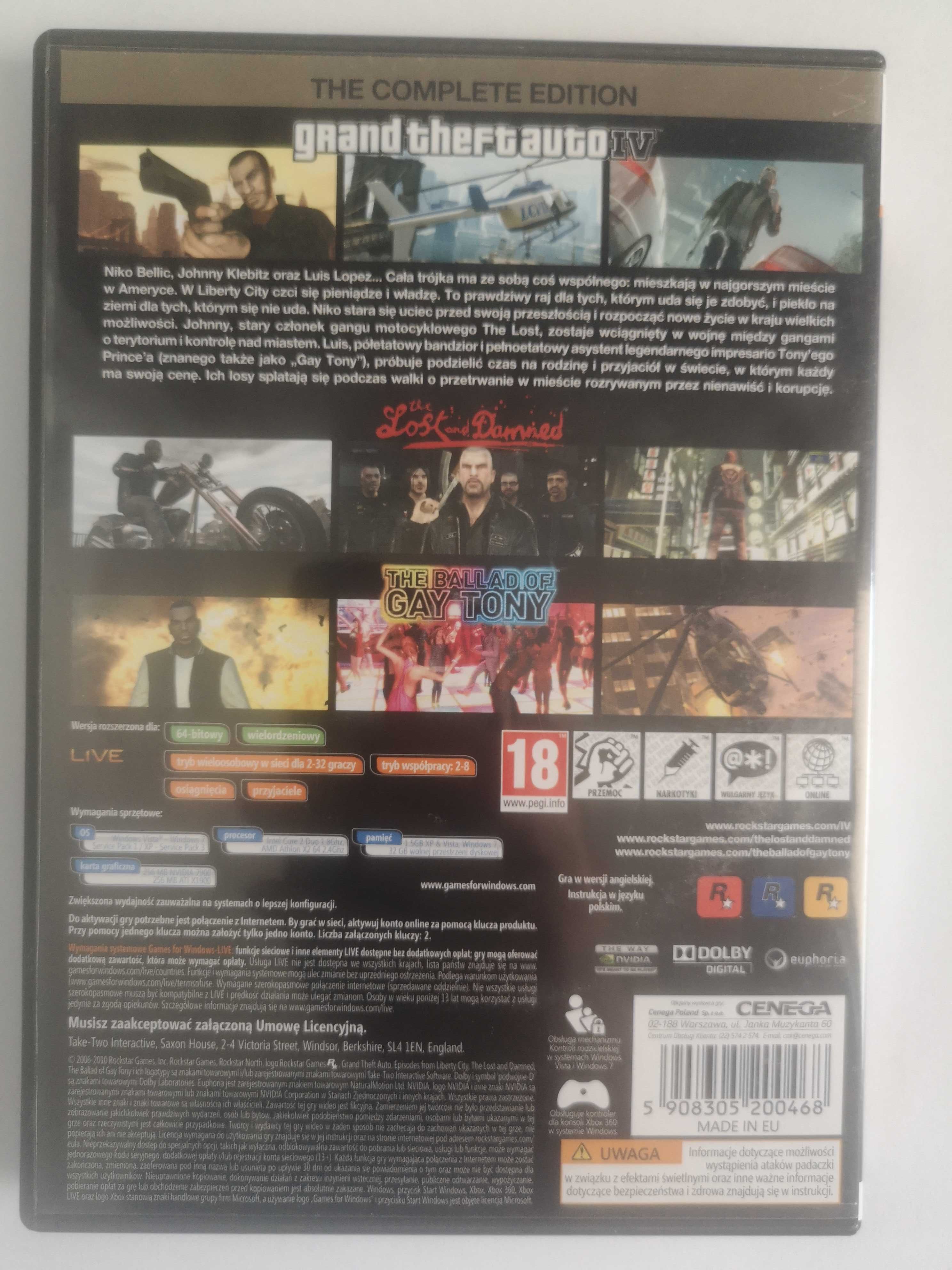 GTA Grand theft auto 4 IV liberty city complete edition PC