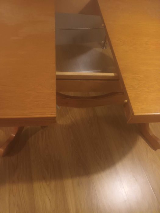 STÓŁ drewniany owalny rozkładany (150cm + 50 cm)