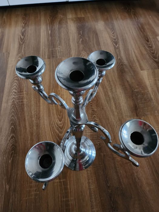 Kandelabr KATO 5 ramienny srebrny