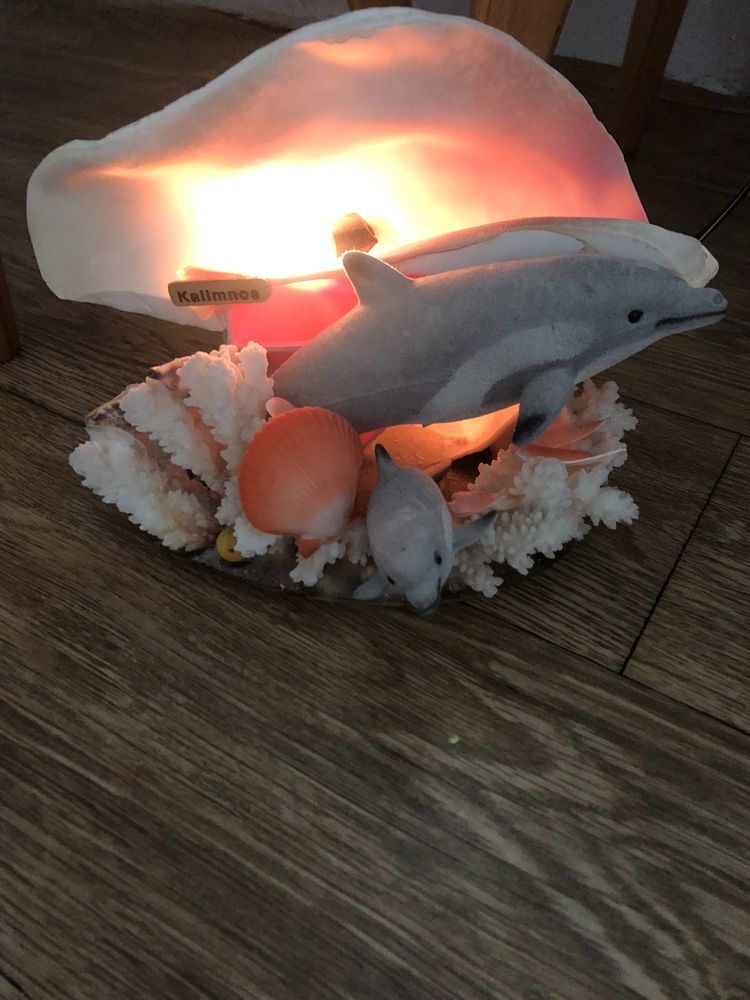 Дельфіни лампа декор