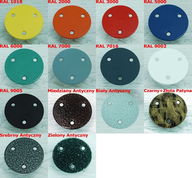 Wieszak Hak Uchwyt sufitowy kuty na doniczkę - Czarny RAL 9005 (W13)