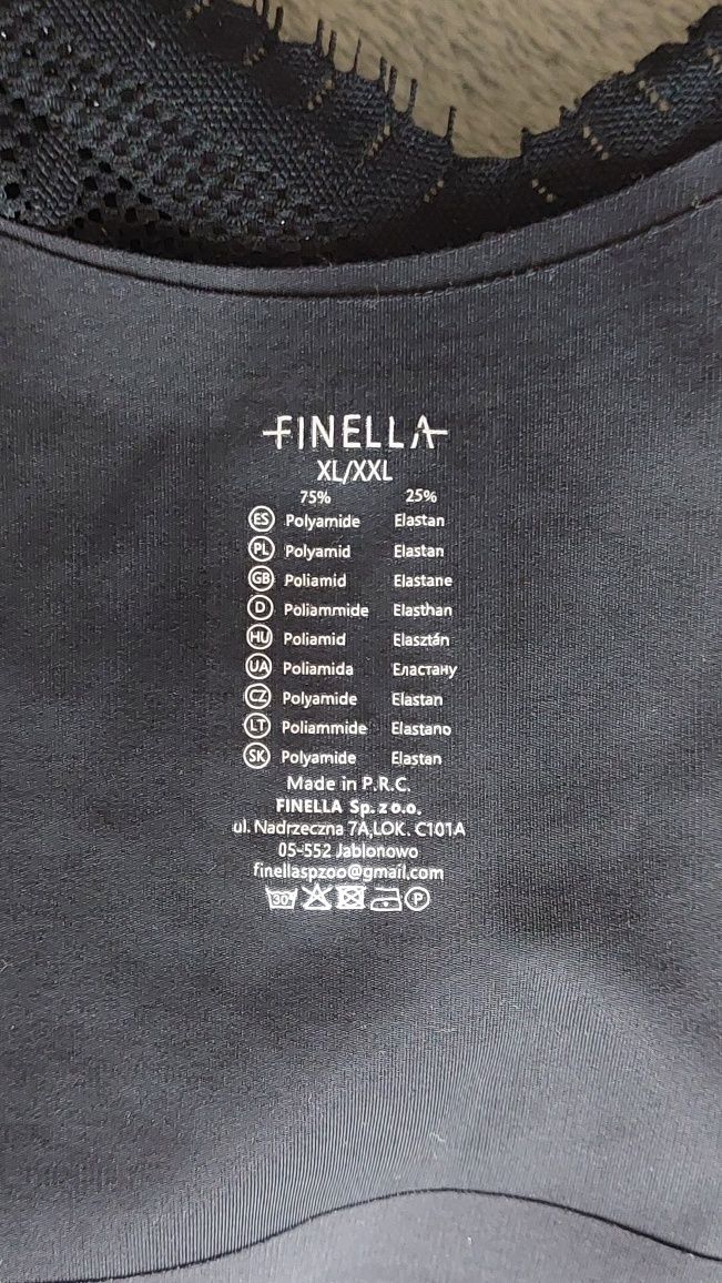 Biustonosz czarny XL XXL Finella