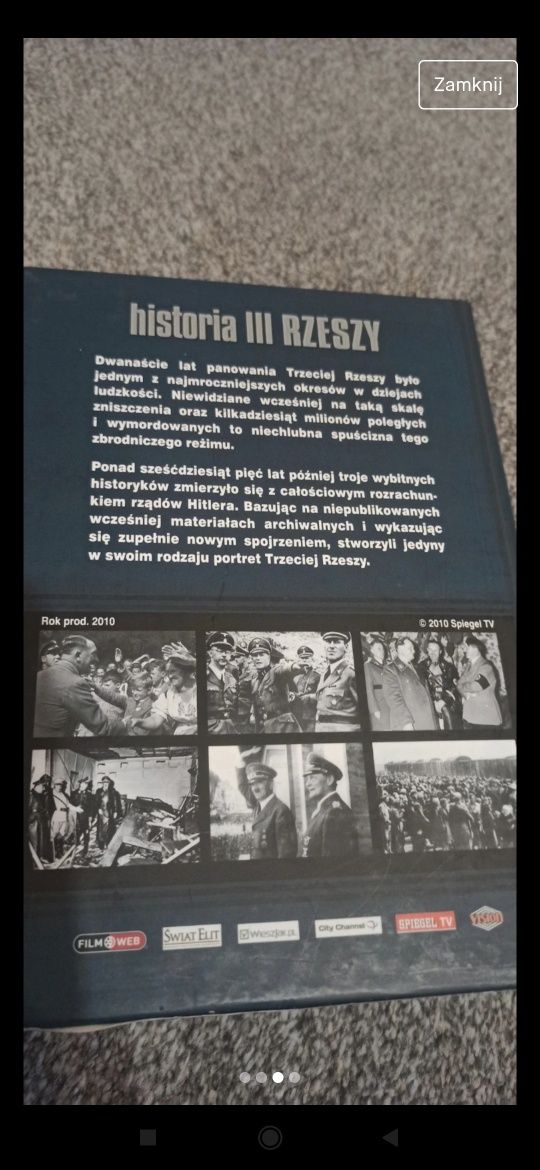 Historia Trzeciej Rzeszy dvd film 4 cd