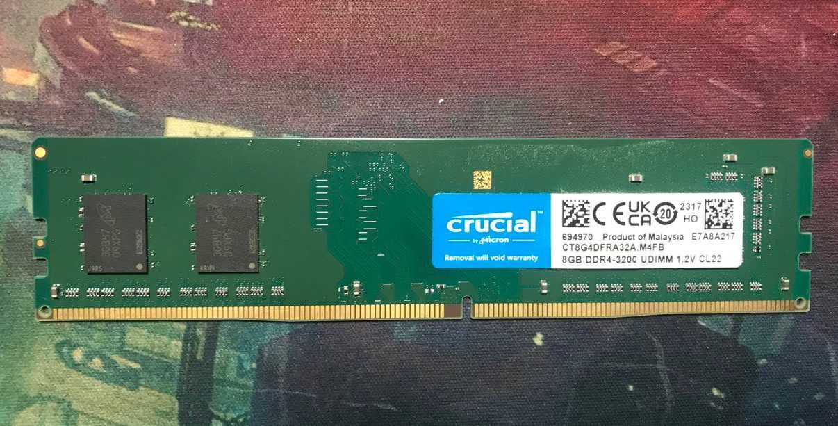 Б/У DDR4 -3200 8GB UDIMM 1.2V CL22 2 шт.