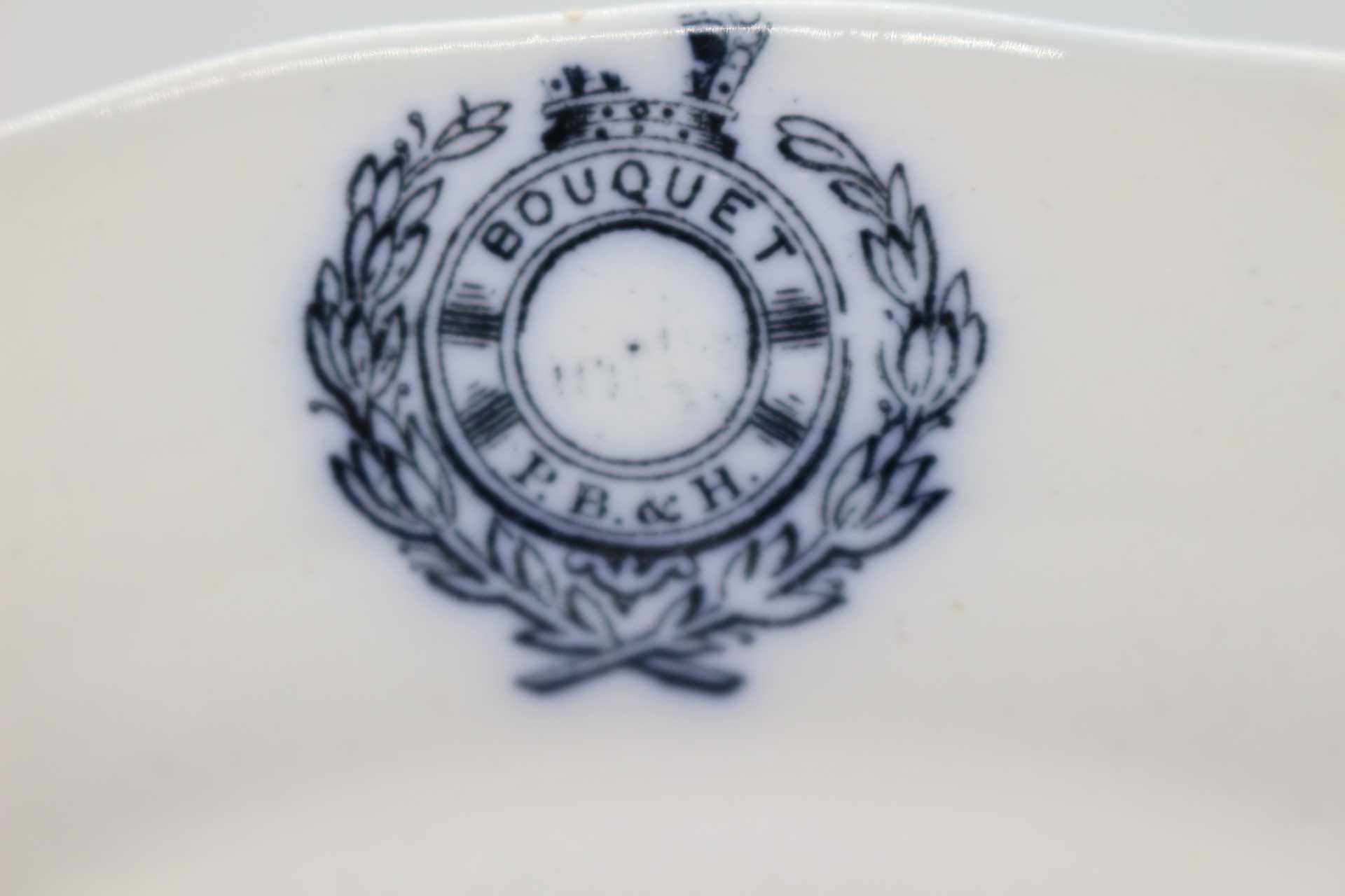 Prato recortado Floral Azul porcelana Inglesa Bouquet PR&H