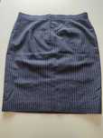 Saia Reta às riscas Azul-marinho Com forro handmade Tamanho 48-50