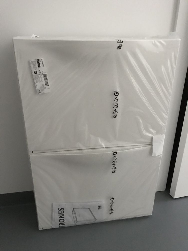 IKEA TRONES Szafka na buty, biały, czarny,  52x18x39 cm, nowe