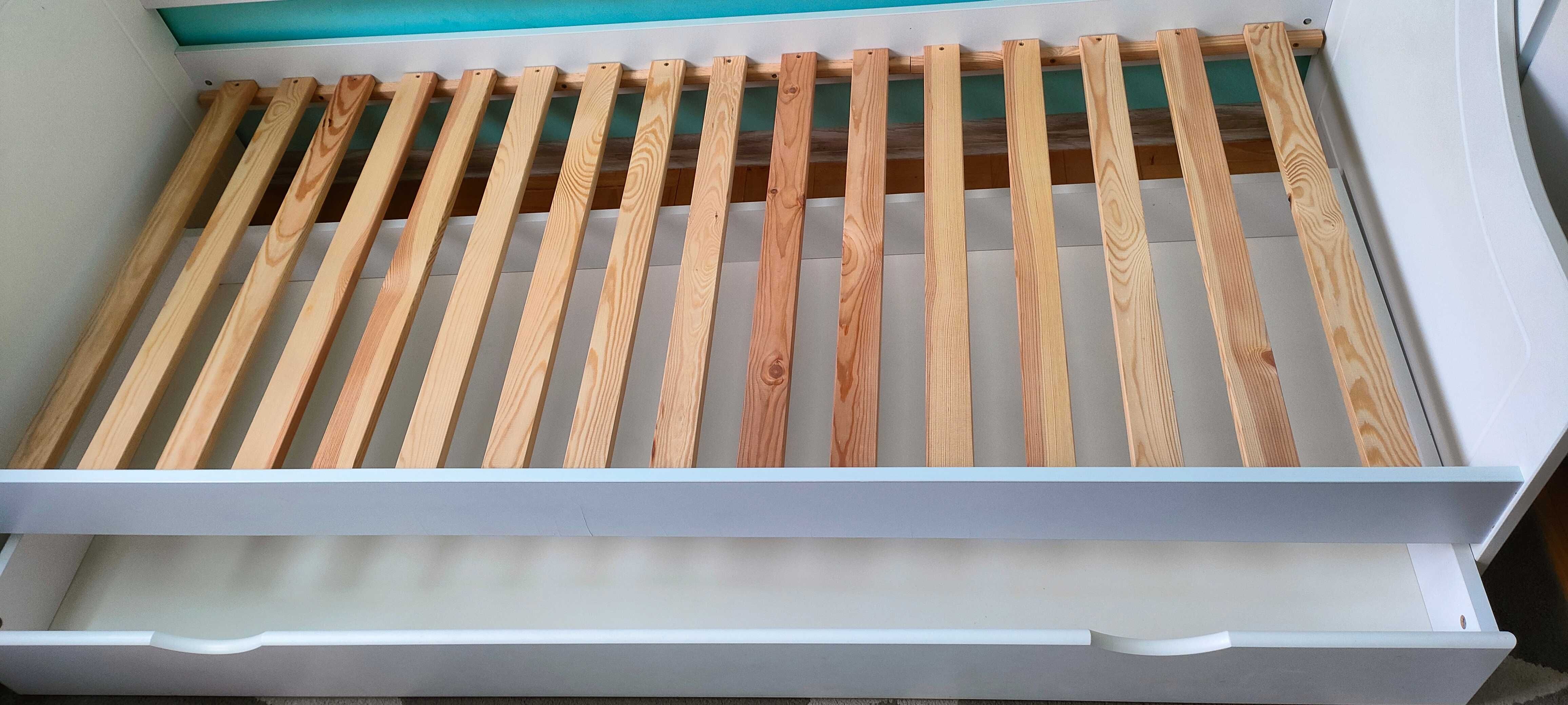 Łóżko białe 180x80 stan bardzo dobry