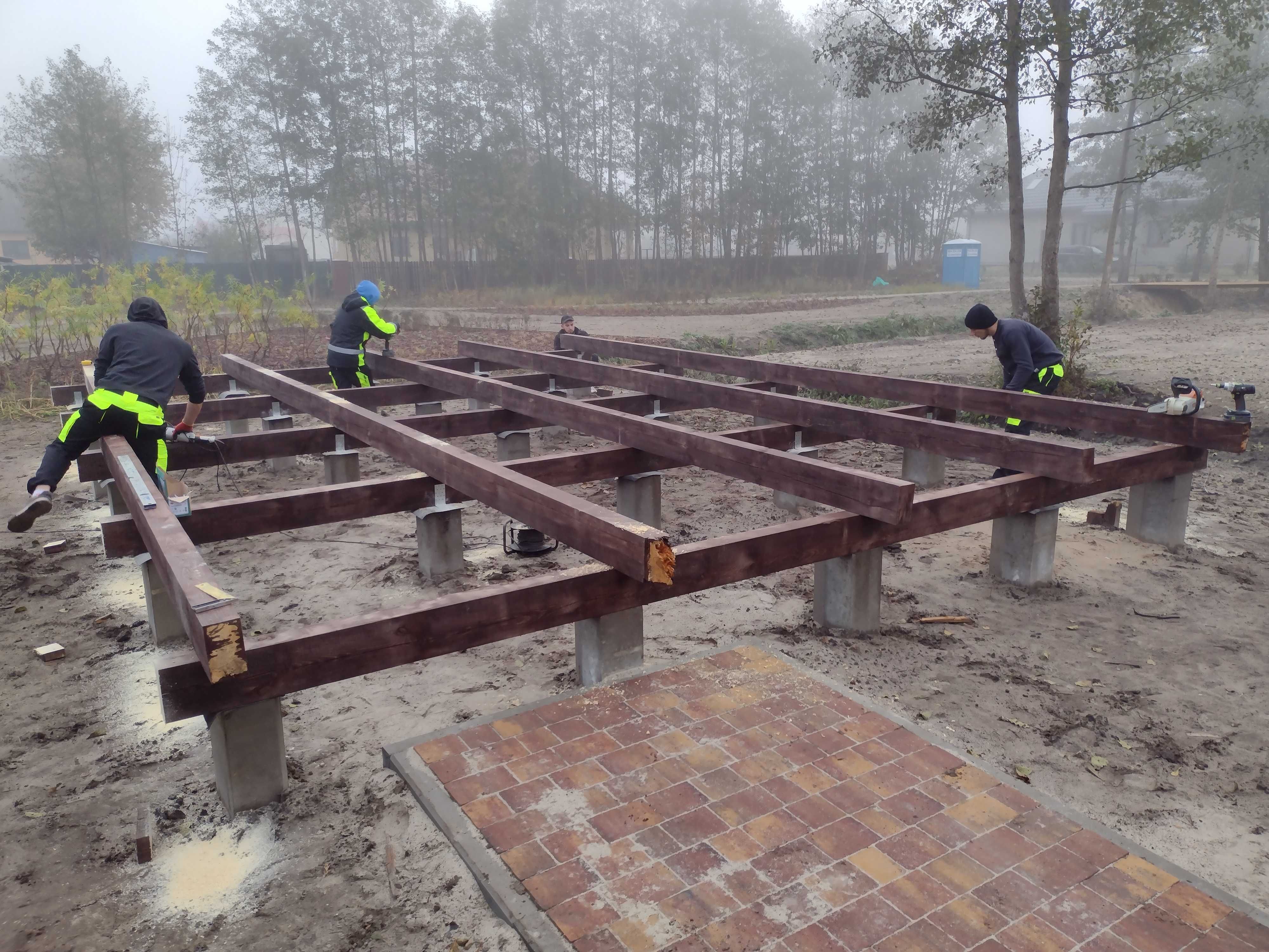 scena drewniana altany wiaty zadaszenia producent