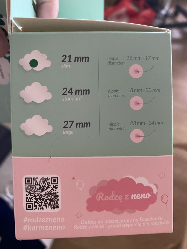 Laktator NENO Camino gratis 2 lejki Neno Slim 21mm, 4 pojemniki Medela