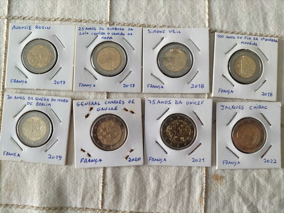 63 moedas de 2 euros todas diferentes