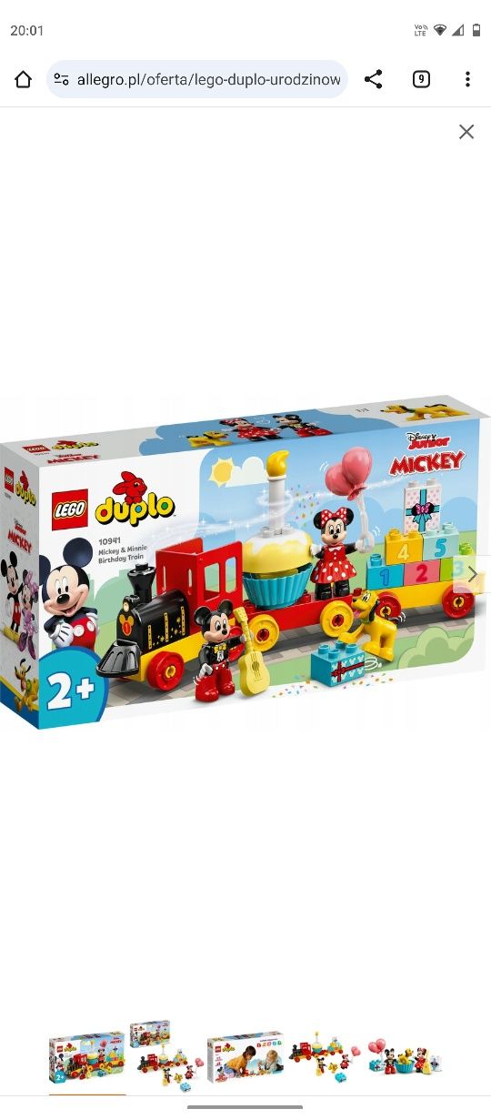 LEGO Duplo 10941 (Urodzinowy pociąg myszek Miki i Minnie)