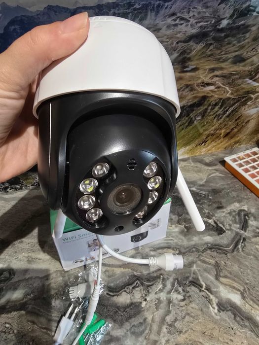 kamera ip wifi smart zewnętrzna obrotowa detekcja 5mpx zoom alarm