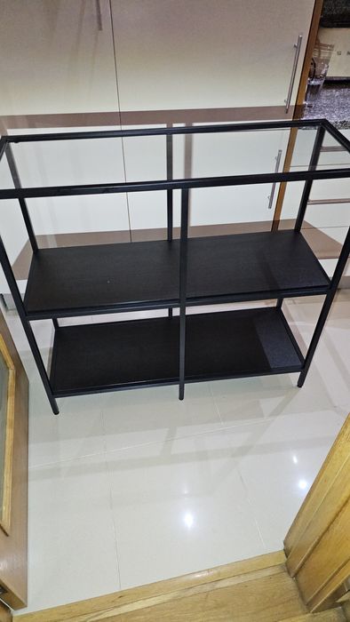 VITTSJÖ IKEA Estante, preto-castanho/vidro,
Estante, preto-castanho/vi