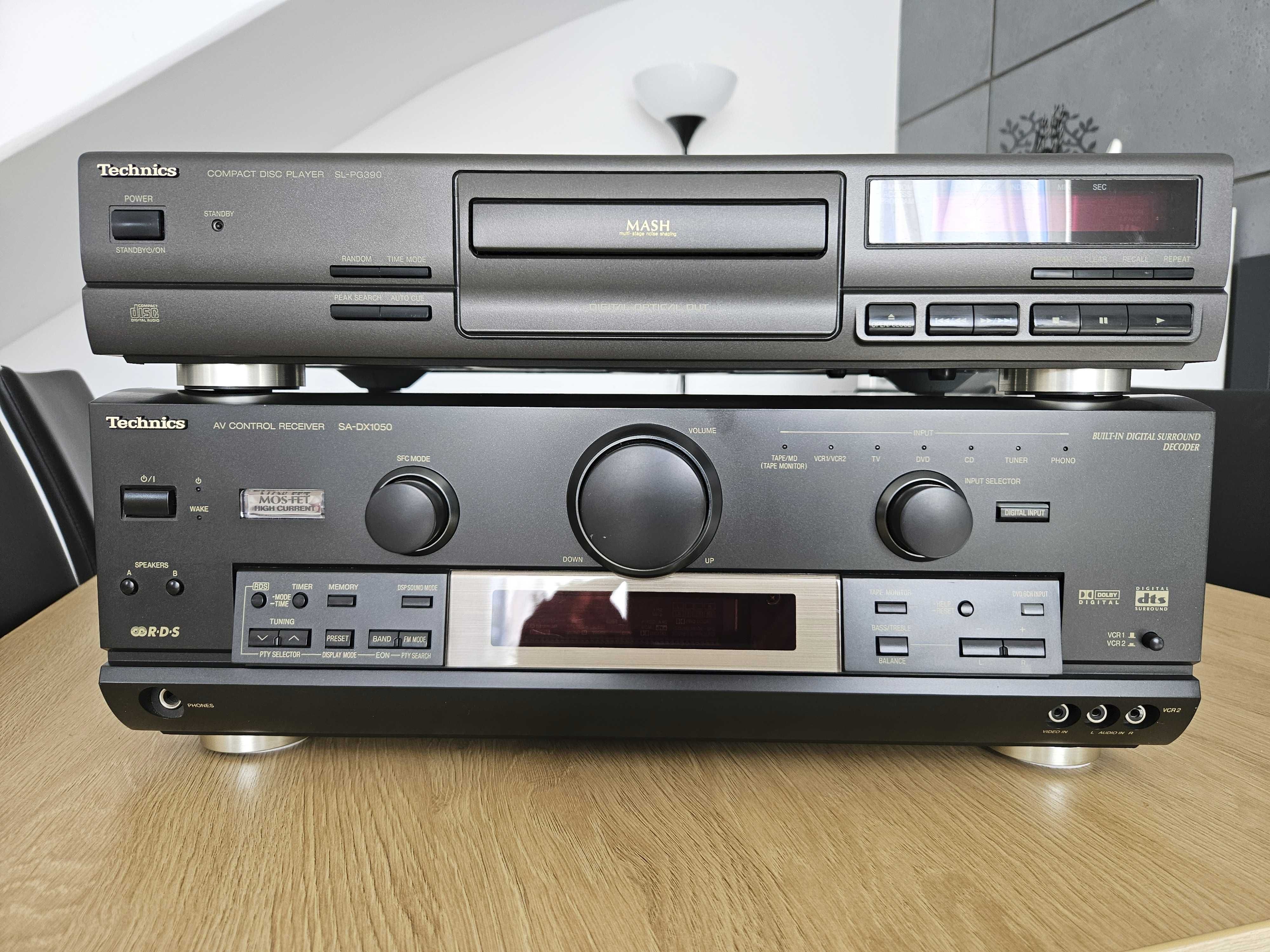 Technics SA-DX1050 + CD SL-PG390 + pilot