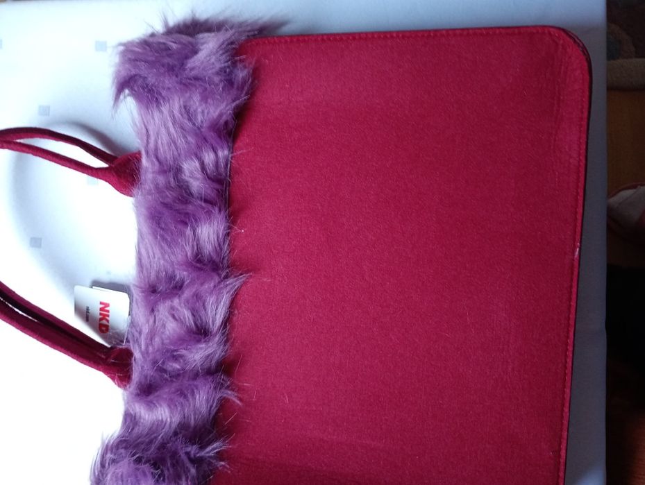 Torba z filcu bordowa