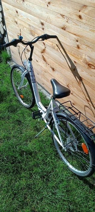 Rower biały Romet koła 24