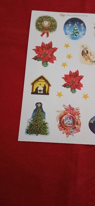 Etiquetas de Natal, autocolantes, novas