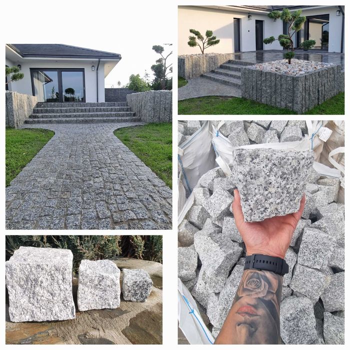 Kamienie ozdobne w BUDZYNIU Grys, Kostka granitowa, Otoczaki,TRANSPORT