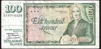 Islandia, banknot 100 koron 1961 - st. -3