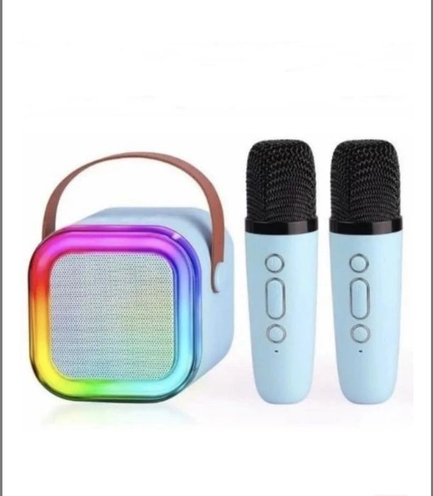 Міні-дитяче караоке K12 з 2 мікрофономи, портативна Bluetooth колонка