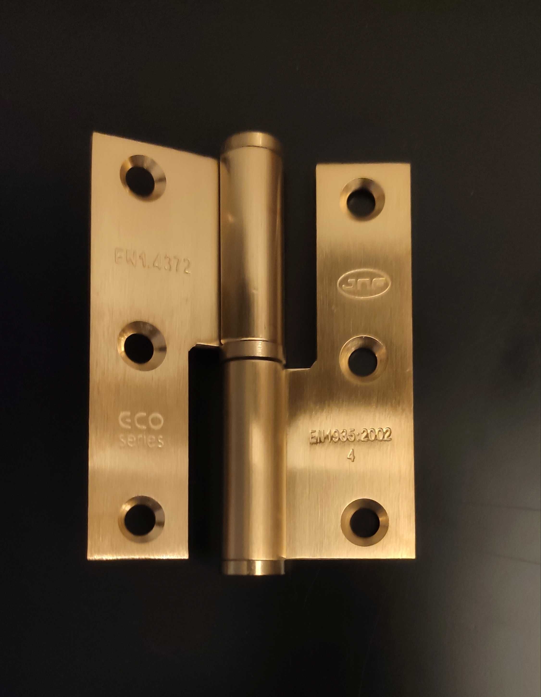 50+50 Dobradiças direita/esquerda JNF acabamento Titanium Gold