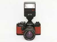 Yashica FX-D "Red Skin" + Tokina RMC 35-105mm + Flash