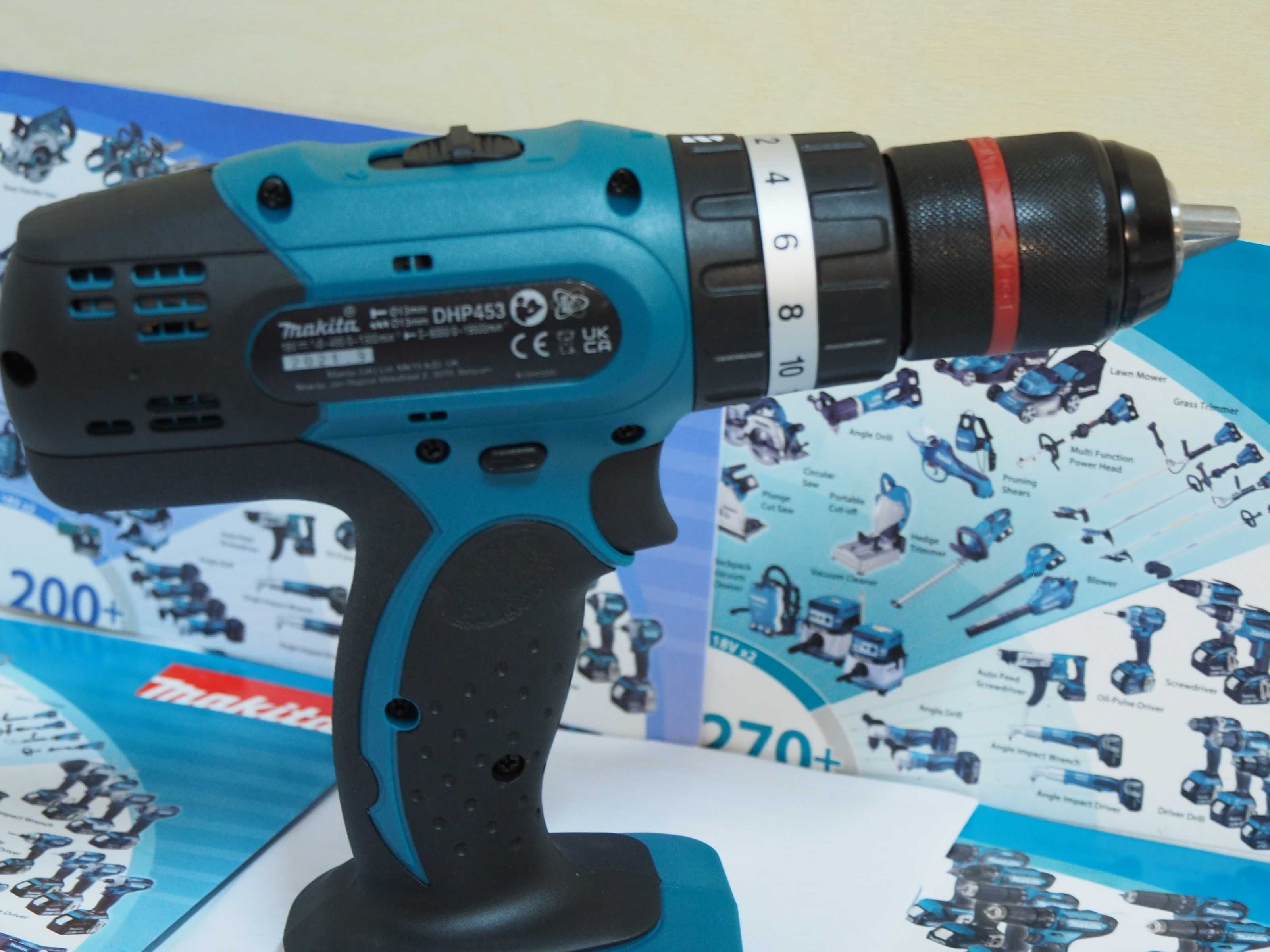 MAKITA DHP 453 wkrętarka udarowa produkcja Belgia bez aku 18v