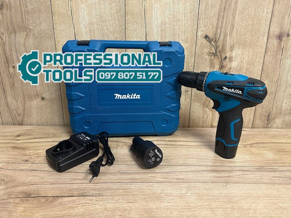 Акумуляторний шурупокрут Makita DF330D Шуруповерт з набором розхідника