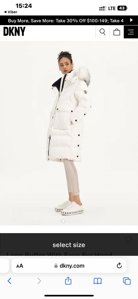 DKNY куртка зимняя