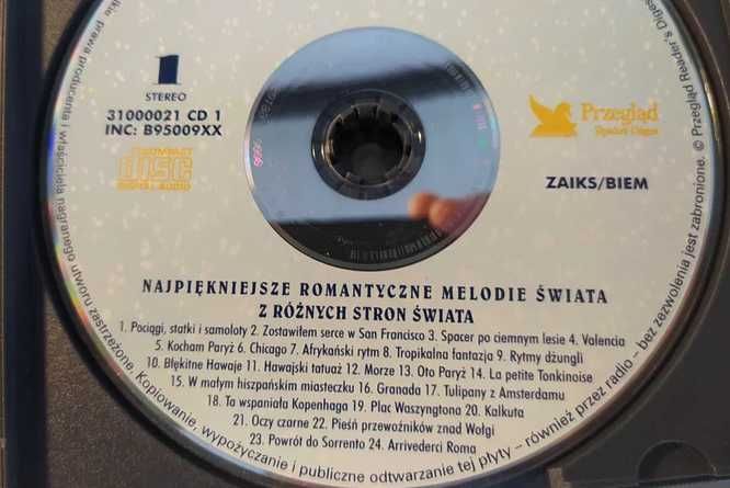 MUZYCZNA PODRÓŻ PO ŚWIECIE romantyczne melodie świata 72  - 3 CD