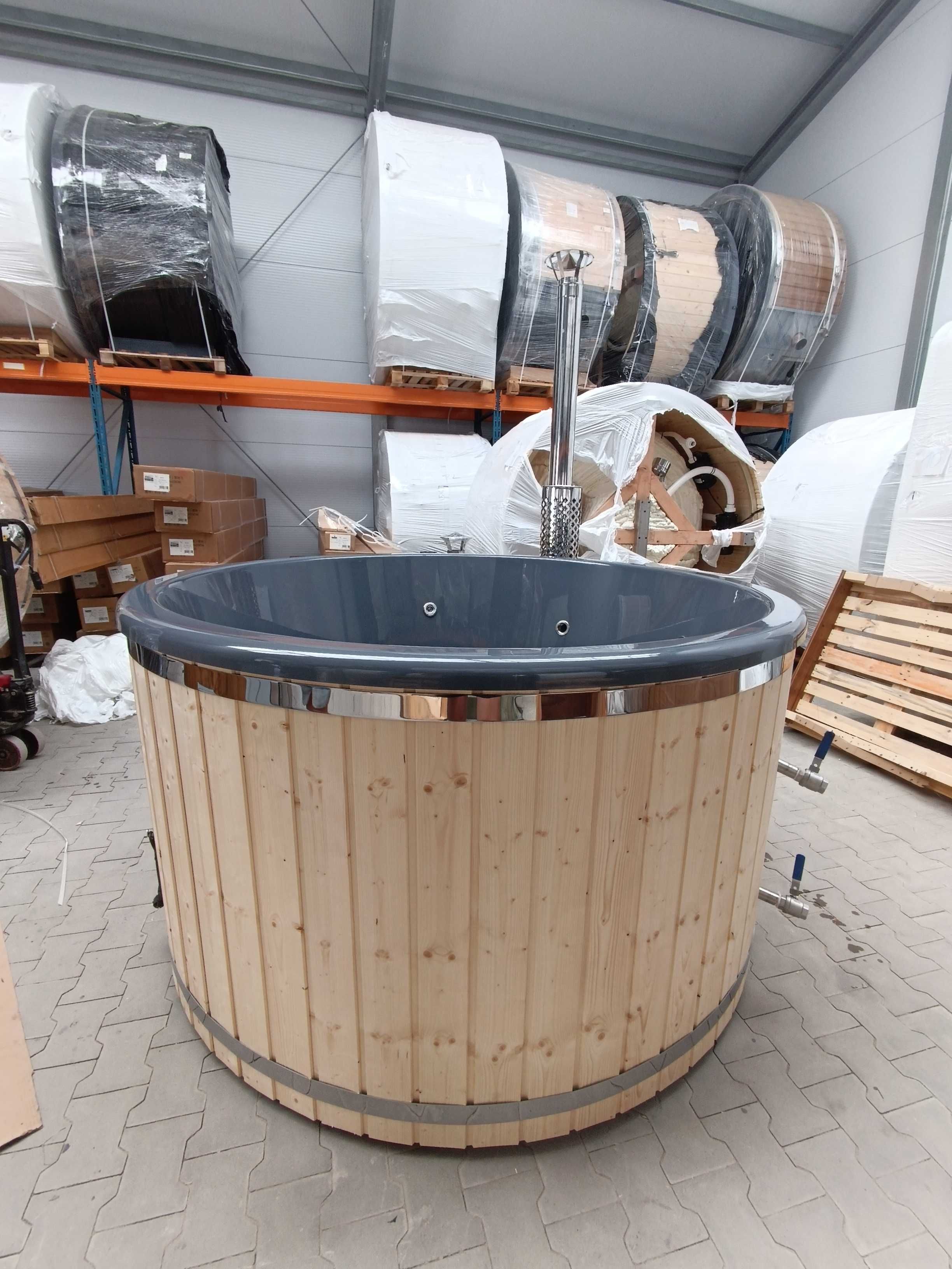 Balia Ogrodowa Jacuzzi Bania Hot Tub Gorąca Beczka Pokrywa Termiczna