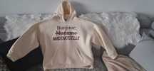 Bluza oversize Bonjour Mademoiselle | kremowa, jak nowa
