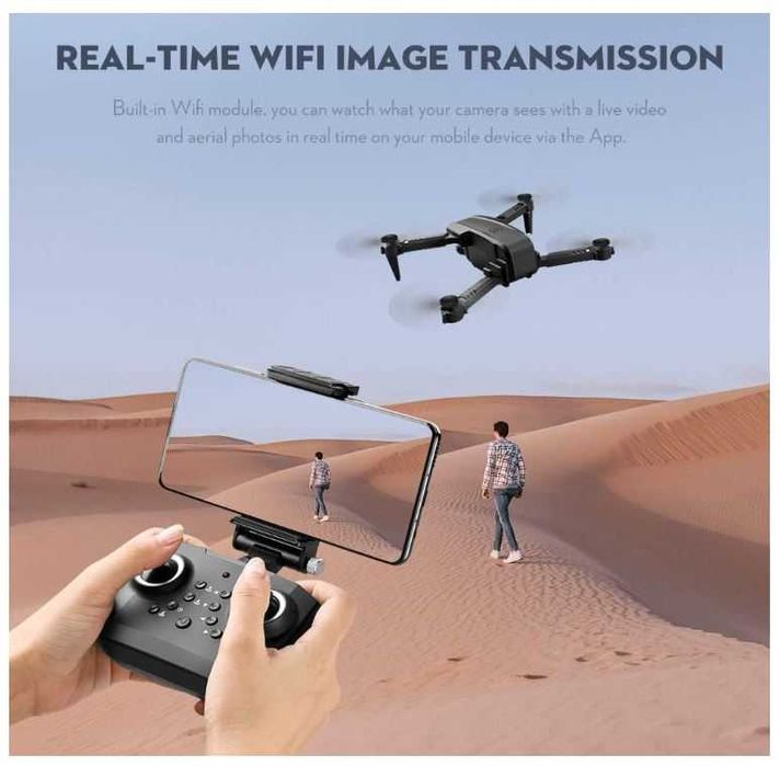 Mini dron z kamerą 4K i dwiema bateriami Goolsky LS-XT6