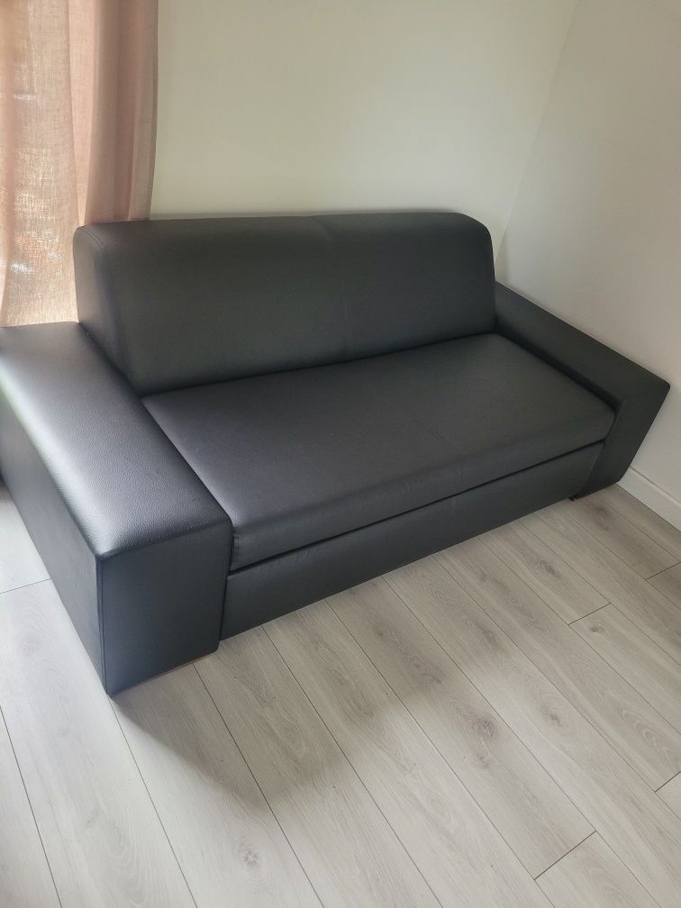 Sofa z funkcją spania kolor czarny okazja