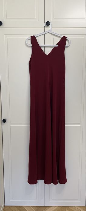 Sukienka elegancka bordowa 42