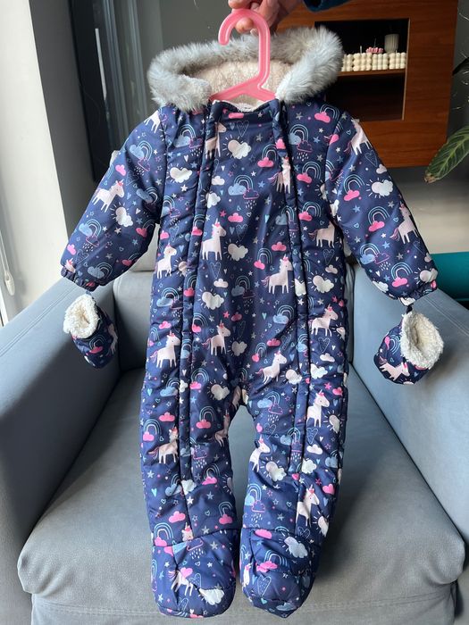 Wiosenny Kombinezon dla dziewczynki Jednorożec 80 cm (9-12 m) F&F