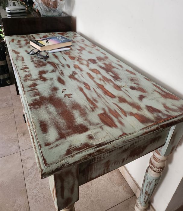 Stare biurko stół drewniany vintage Poznań Piła