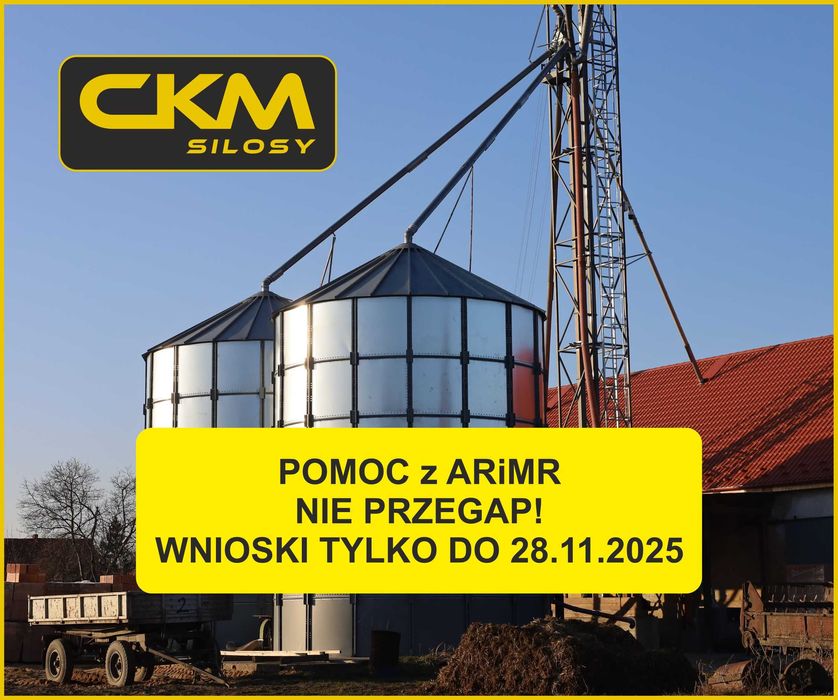 Silos z dotacją – do 100 000 zł od ARiMR - silos lejowy 108,3 T