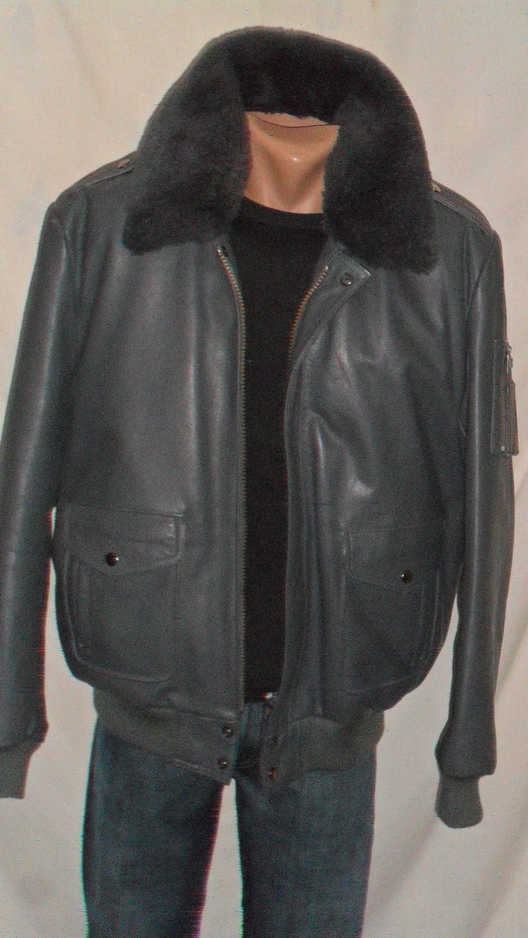 куртка бомбер бренд кожа зима-деми  E/Leder Germany 52- 54