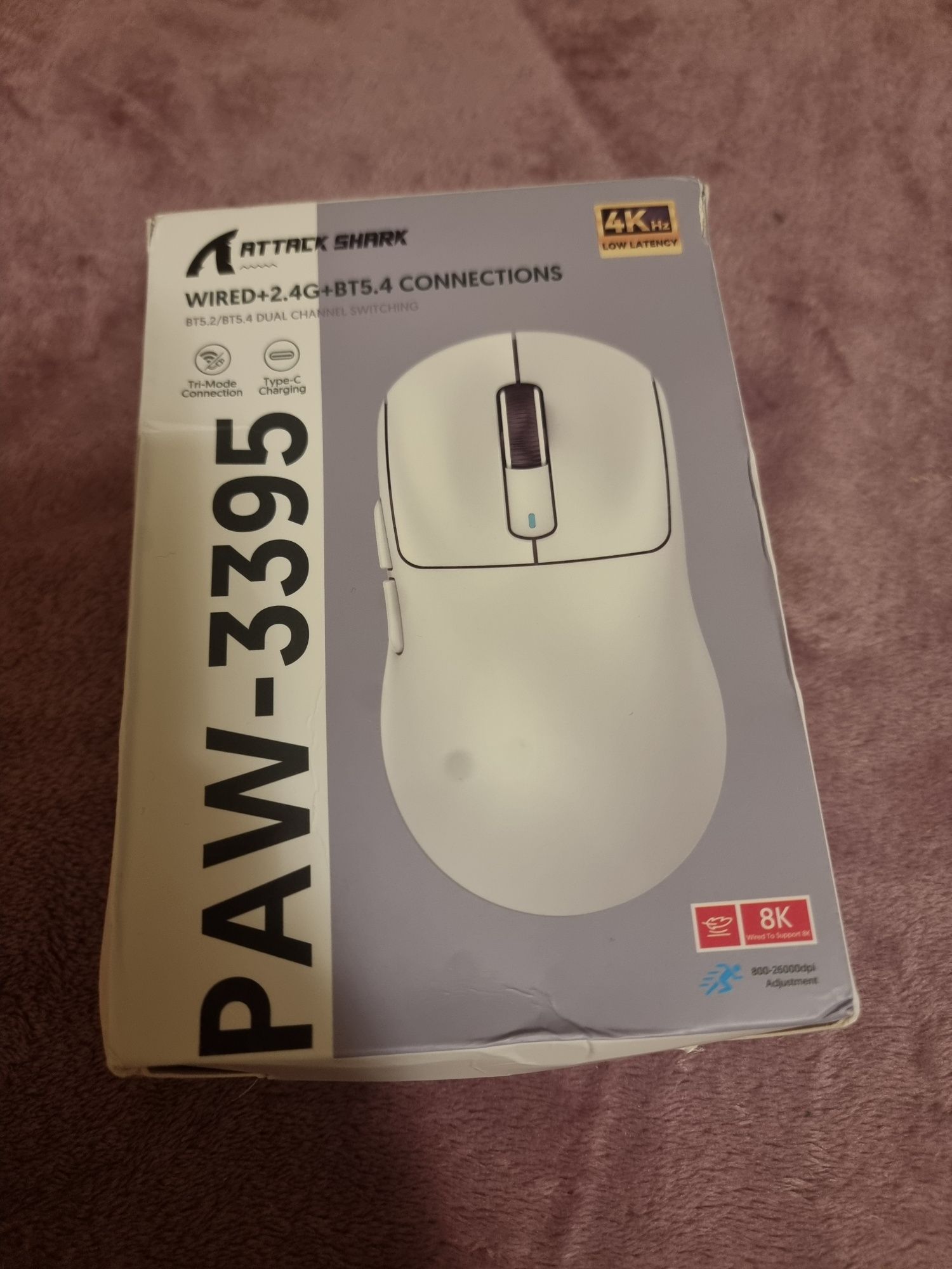 Бездротова миша  PAW 3395 2.4G  Біла