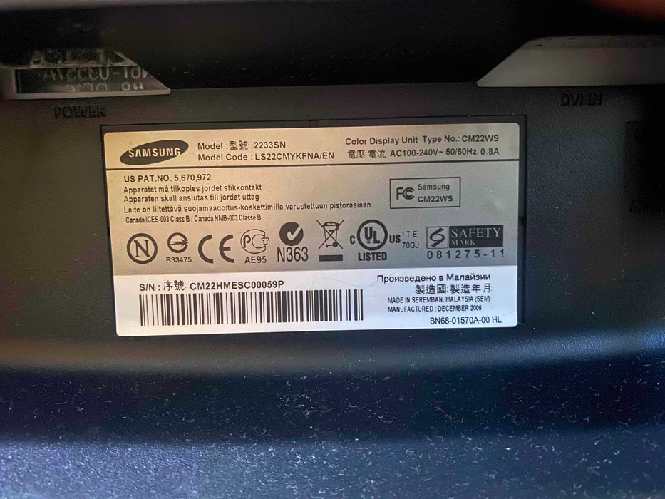 Монітор Samsung SyncMaster 2233SN