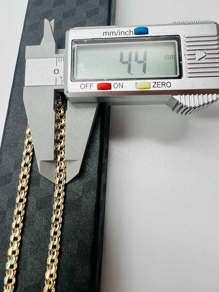 Złoty Łańcuszek Garibaldi 585 Cechowany 4,4 mm 55 cm