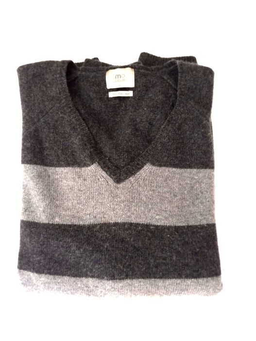 Pullover cinzas, 100% lã, XL, da MO