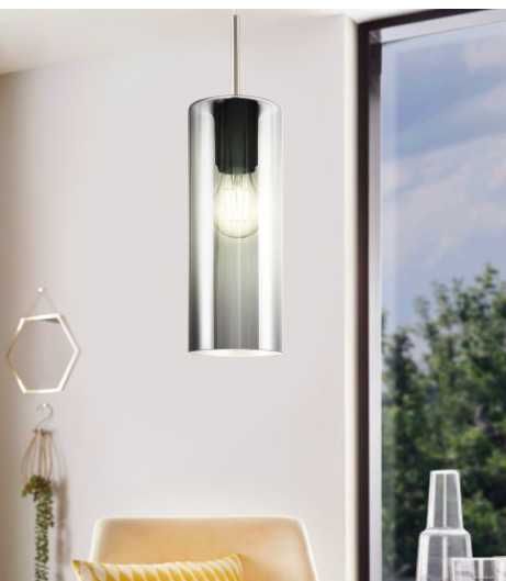 Lampa wisząca LED Eglo Selvino ciemne szklo 150zł katalogowo